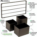 KASSELL Vertical Garden Wall Planter. Wall Mounted for Indoor Outdoor. All Metal Black Vertical Planter with No Assembly Required. Planter for Indoor Plants Flowers, Herbs, Succulents and Plants by CozyNest Decor