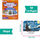 Menique Memory Matching Game – Famous Paintings for Adults & Kids – 70 Cards (35 Pairs) – Bilingual Art Game – Educational & Concentration Activity by TinyTreasures Baby Boutique