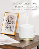 Ceramic Essential Oil Diffuser 280ml- Aromatherapy Diffuser with Ultrasonic Cool Mist Humidifier, Night Light, Timer, Auto Shut-Off, Large Room Aroma Diffuser for Home, Bedroom, Office, Yoga by TinyTreasures Baby Boutique