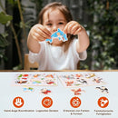 Wooden Peg Puzzles for Toddlers 1-3, 6 PCS Puzzles for Kids, Montessori Toddler Numbers, Vegetables, Fruits, Insects, Sea and Animals Puzzles, Great Preschool Gifts for Girls and Boys by TinyTreasures Baby Boutique