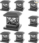 TWINSLUXES Solar Post Cap Lights Outdoor - Waterproof LED Fence Post Solar Lights for 3.5x3.5/4x4/5x5 Wood Posts in Patio, Deck or Garden Decoration Warm Light… (8 Pack) by GreenHaven Gardens