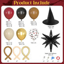 Amandir Magical School Balloons Arch Garland Kit, Maroon Burgundy Black Gold Confetti Balloons with Witch Hat Foil Star Balloon for Magic Themed Birthday Decorations Baby Shower Party Supplies by CozyNest Decor