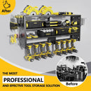 Large Power Tool Organizer Wall Mount, 4 Layer Garage Storage Cordless Tool Organizer with 8 Drills Holder, Heavy Duty Premium Metal Load 400 lbs, Ideal Garage Organization Gifts for Men by GreenHaven Gardens