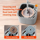 KZKR Spin Mop and Bucket Set with Self Separation Dirty and Clean Water System, Self Wringing 360° Rotating Square Mop Head for Home Floors Cleaning (1.0 Mop and Bucket Set (10 Pads)) by CozyNest Decor