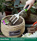 ESOW Garden Tool Set, 3 Piece Cast-Aluminum Heavy Duty Gardening Kit Includes Hand Trowel, Transplant Trowel and Cultivator Hand Rake with Soft Rubberized Non-Slip Ergonomic Handle, Garden Gifts by GreenHaven Gardens