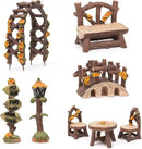 Fairy Garden Accessories, LATTOOK 8PCS Miniature Table and Chairs Set Fairy Garden Furniture Ornaments Kit for Dollhouse Accessories Home Outdoor Micro Landscape Decoration by GreenHaven Gardens