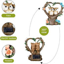 Solar Garden Owl Statue, Owl Figurines with Solar LED Lights for Garden Patio Lawn Ornaments, Indoor Outdoor Decor Waterproof Garden Gift for Owl Lovers 7'' by GreenHaven Gardens