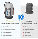 BALEINE 120L Laundry Bag Backpack, 900D Oxford Fabric Large Travel Laundry Bags with Shoulder Straps and 2 Mesh Pockets for College Dorm, Apartment, Laundromat (Gray, 120L) by TinyTreasures Baby Boutique