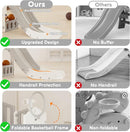 YUFU 8 in 1 Toddler Slide Set, Kids Slide for Toddlers Age 1-3, Toddler Playset with Climber, Basketball Hoop and Ball, Outdoor Indoor Playground for Toddlers 1-3 (Beige+Gray) by TinyTreasures Baby Boutique