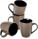 SEDEME Brown 12oz Rustic Ceramic Mugs (4 Pack) - Handle Coffee Mugs for Hot Drinks by CozyNest Decor