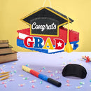WERNNSAI Graduation Piñata - Graduation Party Game Supplies Graduation Cap Piñata with Blindfold and Bat for Kids Boys Girls Kindergarten Elementary College Party Decoration (12.5" x 16.5" x 3") by TinyTreasures Baby Boutique