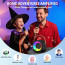 Karaoke Machine for Kids Adults, Portable Bluetooth Speaker with 2 Wireless Microphones, Portable Speaker Mini Karaoke Microphone for Home Party Birthday Gift for Girls Boys by TinyTreasures Baby Boutique