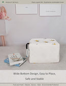 Rectangular Folding Laundry Basket, waterproof Canvas Basket,gift basket,Suitable for children's room,Office,Clothes,Toys Storage(Bee) by TinyTreasures Baby Boutique