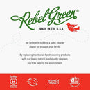 Rebel Green Organic Laundry Detergent - Natural Laundry Soap - Liquid Laundry Detergent with Dispenser Cup - Gentle Laundry Detergent - Fresh Peppermint & Lemon Scent - (68 Load Bottles, 2 Pack) by TinyTreasures Baby Boutique