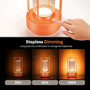 Portable Metal Table Lamp for Indoor/Outdoor ,Rechargeable Cordless LED Lamp, 3-Colour Infinitely Dimming Battery Powered Small Desk Lamp, Restaurant/Bedroom/Bar/Coffee/Camping Light (Orange set of 2) by CozyNest Decor