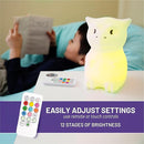 Lumipets Remote Control Silicone Night Light for Kids - Dragon Design with 9 Soft Colors & Sleep Timer - Rechargeable, Battery-Operated Lamp for Bedroom | Baby Nursery, Toddler, Girls, Boys by TinyTreasures Baby Boutique