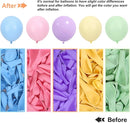 RUBFAC 129pcs Pastel Balloons Different Sizes 18 12 10 5 Inch, Macaron Rainbow Latex Balloon Arch Kit for Baby Shower Birthday Party Gender Reveal Garland Decoration by TinyTreasures Baby Boutique