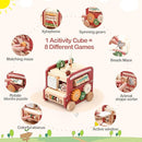 EERKEOD Wooden Activity Cubes for Toddlers Montessori Toys for Boys Girls Educational Learning Toys for Kids Wooden Toys for First Birthday Gift by TinyTreasures Baby Boutique