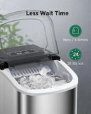 Silonn Ice Makers Countertop, 9 Cubes Ready in 6 Mins, 26lbs in 24Hrs, Self-Cleaning Ice Machine with Ice Scoop and Basket, 2 Sizes of Bullet Ice by CozyNest Decor
