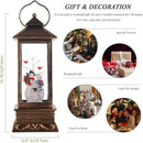 House & Garden Decoration,Christmas Lantern with 8 Pieces of Music,Sparkling Crystal Keep Circling Around The Snowman Families Music Box as a (Snowman Families) by CozyNest Decor