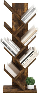 Furinno Tree Bookshelf 7-Tier Floor Standing Tree Bookcase, Amber Pine by TinyTreasures Baby Boutique