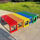 Weatherproof Metal Dining Bench, Outdoor Bench Backless Patio Bench 2-Person Farmhouse Bench Garden Bench for Kitchen, Living Room, Entryway(Orange,40in) by GreenHaven Gardens