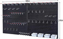 48x24 inch Black Metal Pegboard Kit for Wall Organization with Hooks, Garage Storage Bins, and Utility Tool Board, Efficient Tool Organizer Peg Board by GreenHaven Gardens