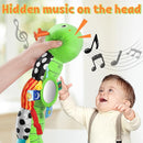LIGHTDESIRE Baby Toys Musical Caterpillar,Infant Toys Stuffed Animals with Ruler Design,Mirror,Pull String&Ring Bell,Baby Teething Toy for Tummy Time Toy Newborn Boy Girl 3 6 12 Months(Grass Green) by TinyTreasures Baby Boutique