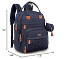 BabbleRoo Diaper Bag Backpack - Baby Essentials Travel Tote - Multi Function Waterproof Diaper Bag, Travel Essentials Baby Bag with Changing Pad, Stroller Straps & Pacifier Case - Unisex, Navy Blue by TinyTreasures Baby Boutique