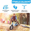 16 Inch Kids Balance Bike for 5-8 Year Old, BMX Kids Bike with No Pedals, Air Rubber Tires, Footrests, Adjustable Height for Big Kids, Boys, Girls by TinyTreasures Baby Boutique