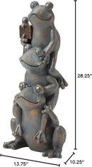 Glitzhome Stacked Frog Outdoor Statue Large Garden Sculpture Decoration, 28" H, Bronze by GreenHaven Gardens