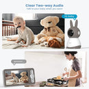 ieGeek Baby Monitor with 2K HD Resolution, Pan-Tilt-Zoom Video Baby Monitor Camera, 5'' LCD Screen & App Control, Night Vision, Cry and Motion Detection, Temp & Humidity Sensor, Two Way Audio, VOX by TinyTreasures Baby Boutique
