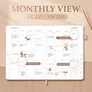 Planner 2025-2026, Academic Linen 2025-2026 Monthly Planner July 2025 to June 2026, Weekly & Daily Organizer with Tabs, Note Pages, Hardcover 5.65" x 8.15"- Ideal for School, Work & Productivity-Pink by TinyTreasures Baby Boutique