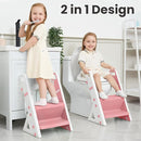 Primlect Space-Saving Potty Training Seat with Ladder, Adjustable Step and Toilet Seat Height, Top Handles for Easy Climbing, Easy to Carry, Portable Toddler Toilet Trainer for Small Bathrooms by TinyTreasures Baby Boutique