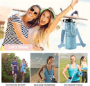 RRegeny【NEW STYLE Water Bottle Holder Crossbody Bag with Shoulder Strap, Leakproof Water Bottle Carrier for Hydro Flask16-40oz, Hands-Free Fitness Bag with Zipper Pockets for Hiking Travel Gym by TinyTreasures Baby Boutique