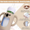 Mity rain 3 Pack Silicone Sleeves for Dr. Brown's Glass Bottles 4 OZ - Anti Breakage Baby Bottle Holder, Compatible with Dr. Brown's Glass Bottles for Babies with Handle by TinyTreasures Baby Boutique
