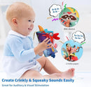 BARMACO Baby Soft Books, Touch and Feel Crinkle Cloth Books for Babies, Infants & Toddlers, Learning Toys Gifts for Boys & Girls, Early Development Interactive Sensory Toys, Ocean Animal Tails Books by TinyTreasures Baby Boutique