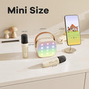 YLL Mini Karaoke Machine with 2 Wireless Microphones for Kids Adults, Portable Bluetooth Speaker Gift for Girls Toys 4, 5, 6, 7, 8, 10, 12+ Years Old Teens Birthday(Beige) by TinyTreasures Baby Boutique