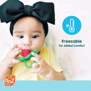RaZbaby RaZberry Silicone Teether Pacifier – Teething Relief for Infants, Food-Grade, BPA-Free, Hands-Free Design, Natural Berrybumps Fruit Texture for Sensory Development, Freezable – Pink by TinyTreasures Baby Boutique