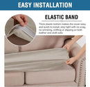 H.VERSAILTEX Velvet Stretch Individual Couch Cushion Cover Plush Slipcover for Loveseat Sofa Furniture Protector Seat Cover (1 Piece Loveseat Cushion Cover, Oatmeal) by CozyNest Decor