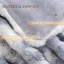 Latepis Faux Fur Throw Blanket for Couch, Soft Luxury Faux Fur Bubble Blanket for Sofa and Bedroom, Plush Thick Warm Cozy Fluffy Blanket for All Seasons, 50” x 60”, Tie-dye Blue by CozyNest Decor