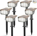 Solar Lights Outdoor Waterproof Landscape Lights, 40 LEDs Solar Spot Lights Outdoor Spotlights with 3 Light Modes, USB & Solar Powered Garden Yard Wall Lights Auto On/Off for Patio 6 Pack by GreenHaven Gardens