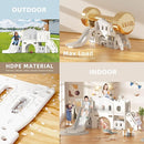 8 in 1 Toddler Slide Set, Kids Slide for Toddlers Age 1-3, Toddler Climber Slide PlaySet with Basketball Hoop,Outdoor Indoor Playground for Toddlers 1-3, White Gray by TinyTreasures Baby Boutique