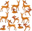 Exasinine 12 Pcs Mothers Love Deer Figurines Forest Animal Figurines Woodland Animals Creatures Figurines Miniature Deer for Crafts Fairy Garden Supplies Cake Toppers by GreenHaven Gardens