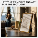 Homeforia A5 Picture Frame Bronze, High End Metal 5.8 x 8.3 Frame Matted to 4.1 x 5.8 Photo, A5 Frame with Mat A6 Art, 5.8x8.3 Poster Frames, 8.3x5.8 Display Frames, Tempered Glass, Wall Kit, Set of 1 by CozyNest Decor