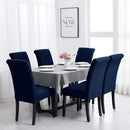 Joccun Chair Covers for Dining Room Set of 6,Dining Chair Slipcovers Stretch Dining Room Chair Covers Seat Protector,Washable Parsons Chair Cover for Home,Hotel,Banquet(Navy,6 Pack) by CozyNest Decor
