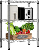 750 lbs 3 Tier Shelf Metal Storage Shelves Wire Rack Closet Organizers with PP Board for Garage Kitchen Bathroom Laundry Chrome 11.8" D x 21.7" W x 28.6" H by CozyNest Decor