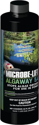MICROBE-LIFT ALGA32 Algaway 5.4 Algae Control Treatment for Ponds and Water Gardens, Safe for Koi Fish, Goldfish, Plants, and Decorations, 32 Ounces by GreenHaven Gardens