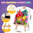 ESRICH 30Pack Mini Acrylic Paint Kit,Canvas Painting Kit,4inStretched Canva with6in Easel,Acrylic Paint Strips,Palettes,Painting Brushes,Canva and Easel Set for Kids Artists Beginner,Gift by TinyTreasures Baby Boutique