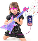 Guitar and Microphone Play Set for Girls,Kids Music Toys,Karaoke Machine with Music&Light,Music Instruments for Toddlers,Educational Toys Gift for Children by TinyTreasures Baby Boutique